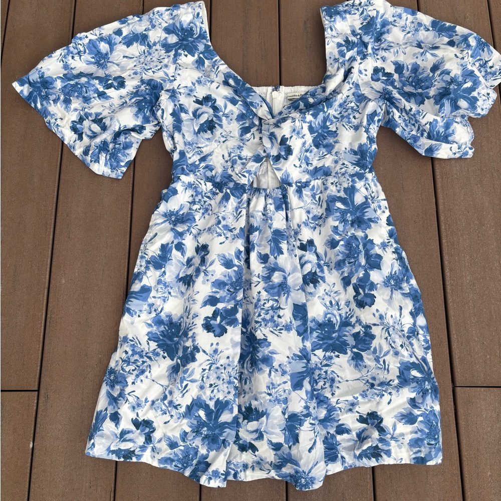 Abercrombie & Fitch Blue and White Floral Mini Dress